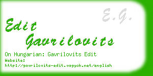 edit gavrilovits business card